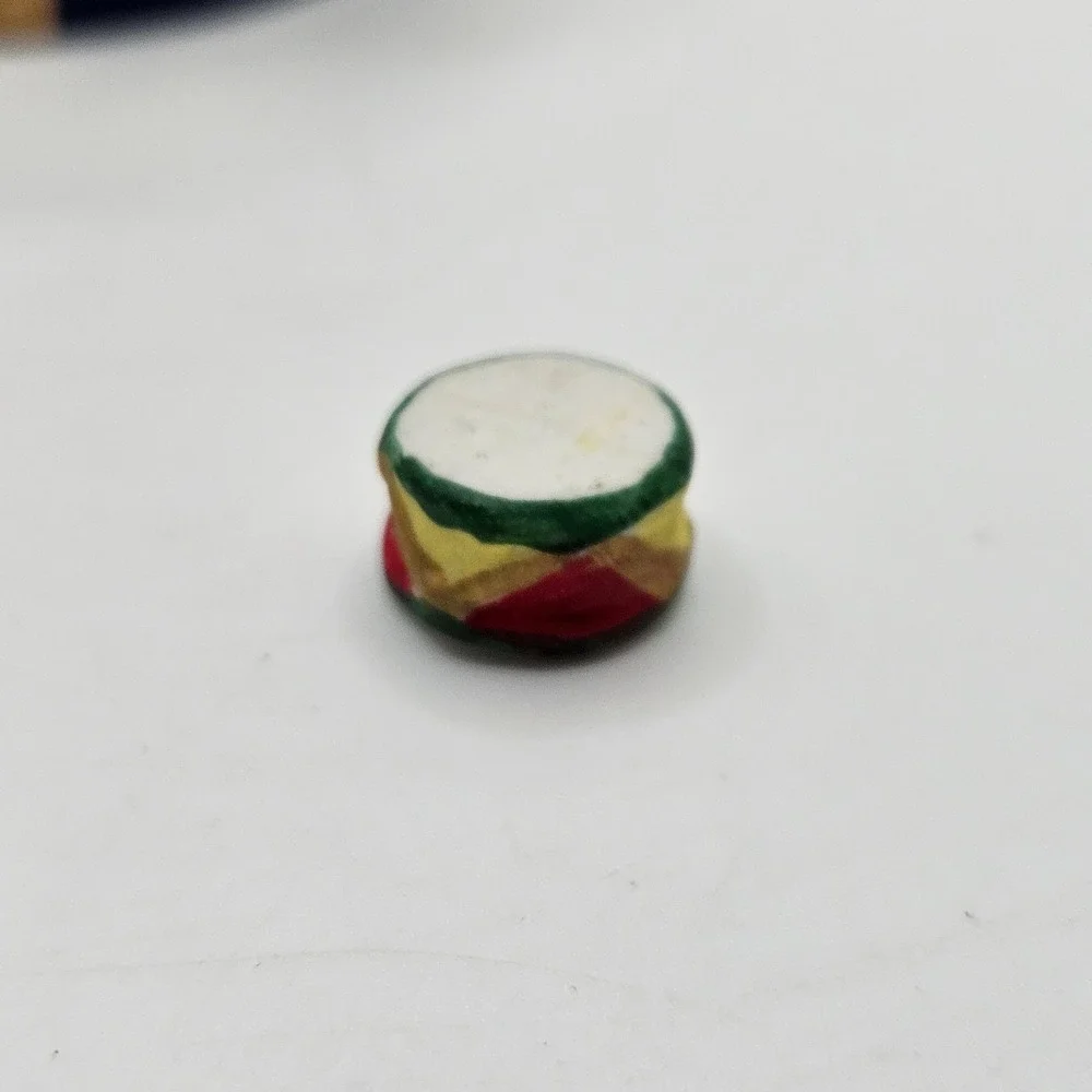 VTG Teddy Bear Drummer Hinged Trinket Box Ceramic Toy Soldier Mini Drum